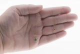 Jewel Of Envy - Vintage 14K Gold Natural Emerald & Diamond Pendant & Chain (VP307)