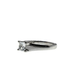 Princess Vibes - Vintage Rhodium Plated Sterling Silver Princess Cut Cubic Zirconia Ring (VR1138)