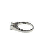 Princess Vibes - Vintage Rhodium Plated Sterling Silver Princess Cut Cubic Zirconia Ring (VR1138)