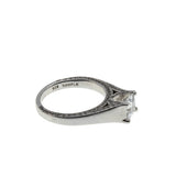 Princess Vibes - Vintage Rhodium Plated Sterling Silver Princess Cut Cubic Zirconia Ring (VR1138)