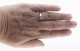Princess Vibes - Vintage Rhodium Plated Sterling Silver Princess Cut Cubic Zirconia Ring (VR1138)