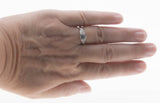 All In White - Vintage Rhodium Plated Sterling Silver Cubic Zirconia Engraved Ring (VR1139)