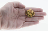 Intertwined Knot - Vintage Gold Celluloid Brooch (VBR246)