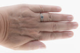 Antique Revival - Vintage Rhodium Plated Sterling Silver Cubic Zirconia Engraved Ring (VR1140)