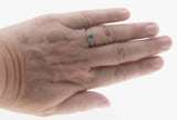 Antique Revival - Vintage Rhodium Plated Sterling Silver Cubic Zirconia Engraved Ring (VR1140)