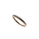 Sparkling Femininity - Vintage 10K Rose Gold Diamond Eternity Band Ring (VR894)