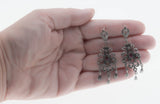 Go Baroque - Art Deco Spanish Sterling Silver Amethyst & Diamond Paste Chandelier Earrings (ADE042)