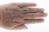 Emerald City - Vintage 14K Gold Natural Emerald & Baguette Diamond Ring (VR1142)