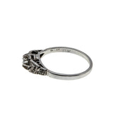Deco Dream - Art Deco English Platinum & 18K White Gold Natural Diamond Engagement Ring (ADR299)