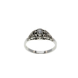 Deco Dream - Art Deco English Platinum & 18K White Gold Natural Diamond Engagement Ring (ADR299)