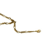 Two Eras - Victorian English Rose Gold Fill Watch Fob Pendant & Vintage Gold Plated Figaro Chain (VICP123)