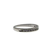 All in White - Estate 10K White Gold Channel Set Diamond Band Ring (ER320)