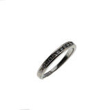 All in White - Estate 10K White Gold Channel Set Diamond Band Ring (ER320)