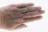 Deco Artistry - Art Deco Platinum Natural 'Old European Cut' Diamond & Sapphire Shield Ring  (ADR300)