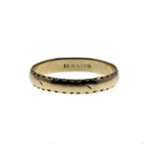 I Do - Vintage 10K Gold Engraved Gents Wedding Band Ring (VR898)