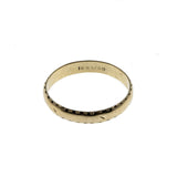 I Do - Vintage 10K Gold Engraved Gents Wedding Band Ring (VR898)