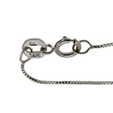 Love Heart - Vintage 14K White Gold Natural Tanzanite & Diamond Heart Pendant & Chain (VP312)
