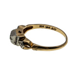 Deco Delight - Art Deco 18K/14K Gold Antique Cut Diamond Engagement Ring (ADR248)