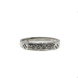 I Love You - Estate 10K White Gold Diamond Ring (ER322)