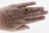 Art Deco Revival - Vintage Signed 'Generations 1912' Gold Plated Sterling Silver Natural Rhodolite Garnet & White Topaz Ring (VR1147)