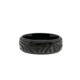 Triton Titanium - Estate Alternive Metal Black & Charcoal Gents Wedding Band Ring (ER327)