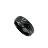 Triton Titanium - Estate Alternive Metal Black & Charcoal Gents Wedding Band Ring (ER327)