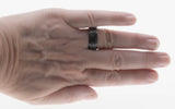 Triton Titanium - Estate Alternive Metal Black & Charcoal Gents Wedding Band Ring (ER327)