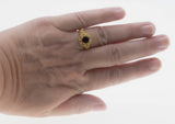 Edwardian Revival - Vintage Signed 'Generations 1921' Gold Plated Sterling Silver Natural Garnet & White Zircon Cluster Ring (VR1148)