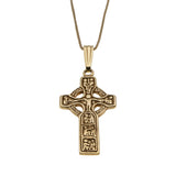 The Duleek Cross - Vintage Irish 9K Gold Celtic Engraved Cross Pendant & Chain (VP313)