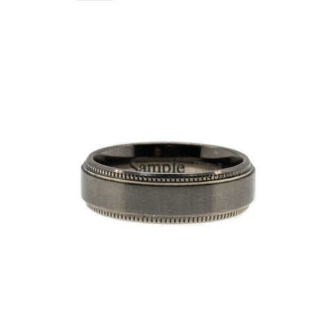 Ring With An Edge - Estate Triton Titanium Gents Wedding Band Ring (ER329)