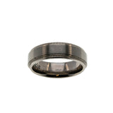 Ring With An Edge - Estate Triton Titanium Gents Wedding Band Ring (ER329)