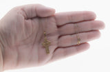 The Duleek Cross - Vintage Irish 9K Gold Celtic Engraved Cross Pendant & Chain (VP313)