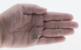 Birks - Art Deco German Sterling Silver Paste Pendant & Chain (ADP025)