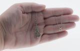 Birks - Art Deco German Sterling Silver Paste Pendant & Chain (ADP025)