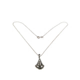 Birks - Art Deco German Sterling Silver Paste Pendant & Chain (ADP025)
