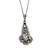Birks - Art Deco German Sterling Silver Paste Pendant & Chain (ADP025)
