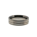 In The Groove - Estate Titanium Alternative Metal Gents Wedding Band Ring (ER330)