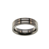 In The Groove - Estate Titanium Alternative Metal Gents Wedding Band Ring (ER330)