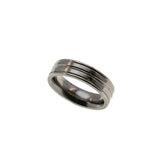 In The Groove - Estate Titanium Alternative Metal Gents Wedding Band Ring (ER330)