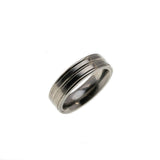 In The Groove - Estate Titanium Alternative Metal Gents Wedding Band Ring (ER330)