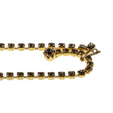 Cognac Jewel - Vintage Gold Plated Austrian Crystal Rhinestone Necklace (VN274)