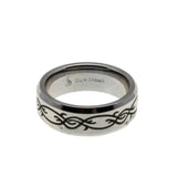 Modernistic Scrolls - Estate Dura Cobalt Alternative Metal Gents Wedding Band Ring (ER332)