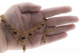 Cognac Jewel - Vintage Gold Plated Austrian Crystal Rhinestone Necklace (VN274)