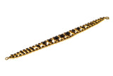 Cognac Jewel - Vintage Gold Plated Austrian Crystal Rhinestone Bracelet (VB162)