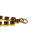 Cognac Jewel - Vintage Gold Plated Austrian Crystal Rhinestone Bracelet (VB162)