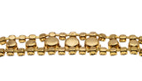 Cognac Jewel - Vintage Gold Plated Austrian Crystal Rhinestone Bracelet (VB162)
