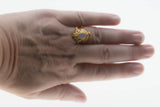 Moonstruck - Victorian French Art Nouveau 14K Gold Natural Ceylon White Moonstone Ring (VICR190)