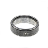 Texture & Sparkle - Estate Triton Tungsten Diamond Gents Wedding Band Ring (ER336)