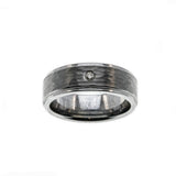 Texture & Sparkle - Estate Triton Tungsten Diamond Gents Wedding Band Ring (ER336)