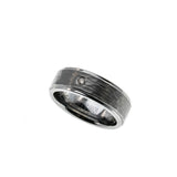 Texture & Sparkle - Estate Triton Tungsten Diamond Gents Wedding Band Ring (ER336)